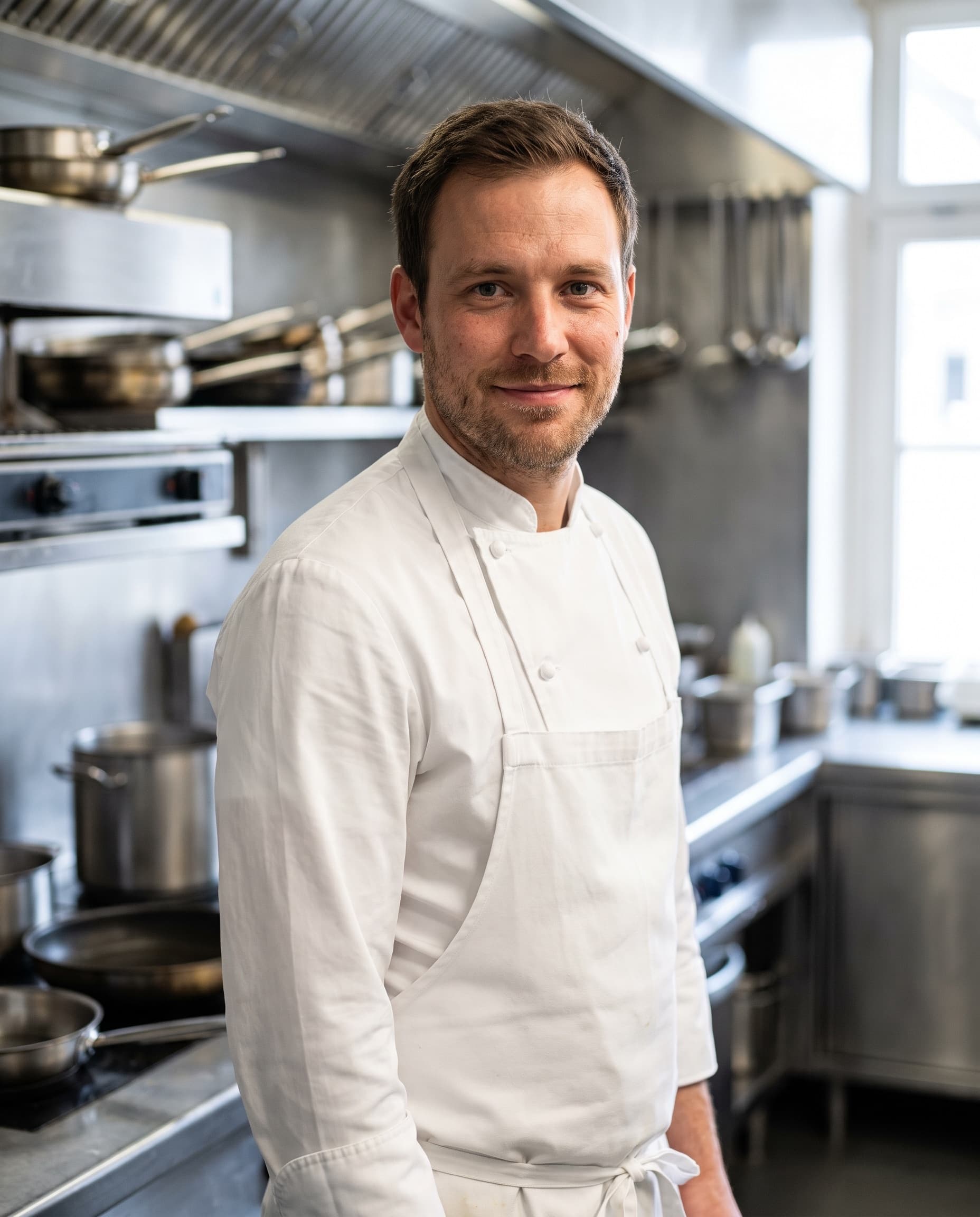 Koch bei der Arbeit in einer Restaurantküche