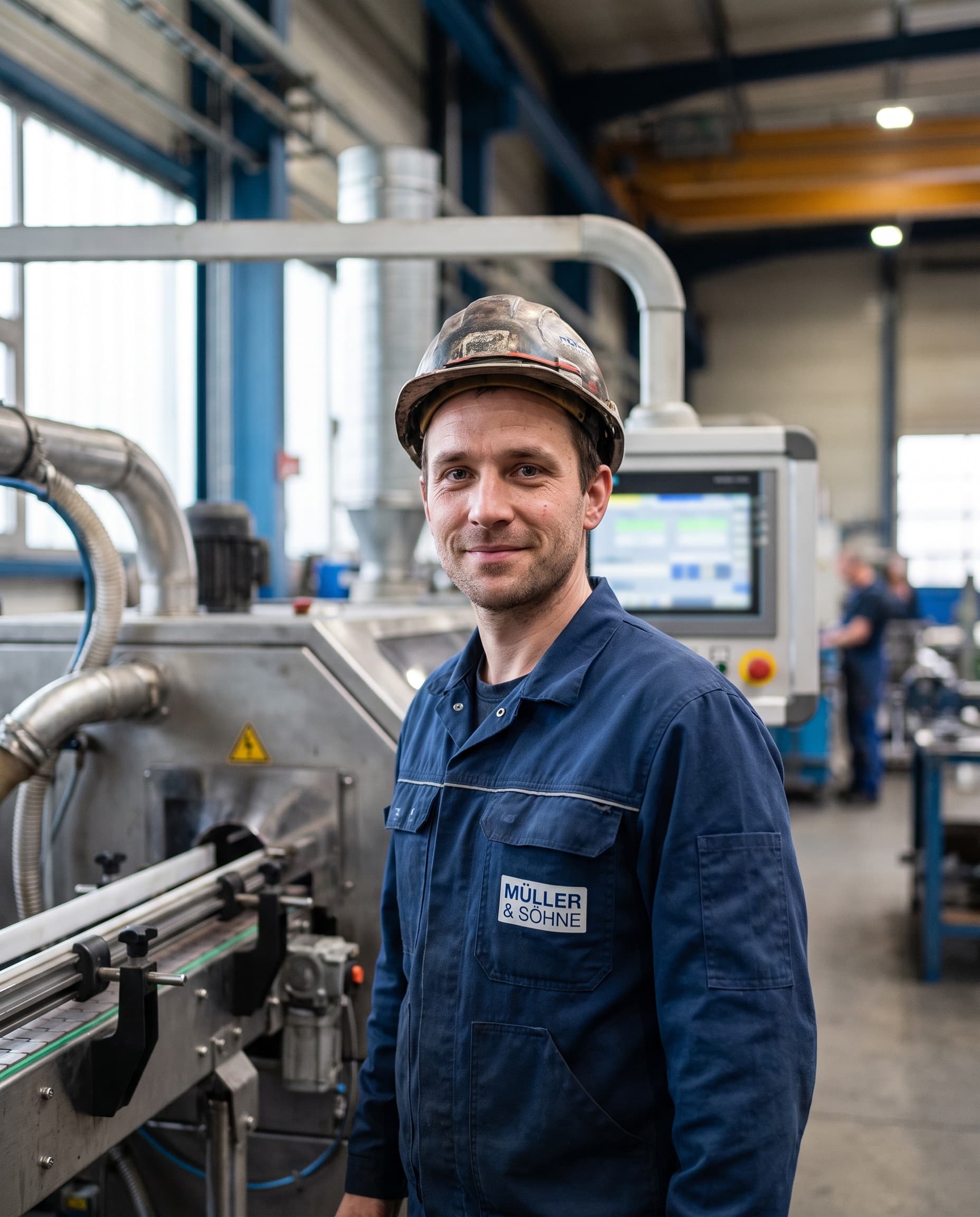 Maschinen- und Anlagenführer an einer Industrieanlage