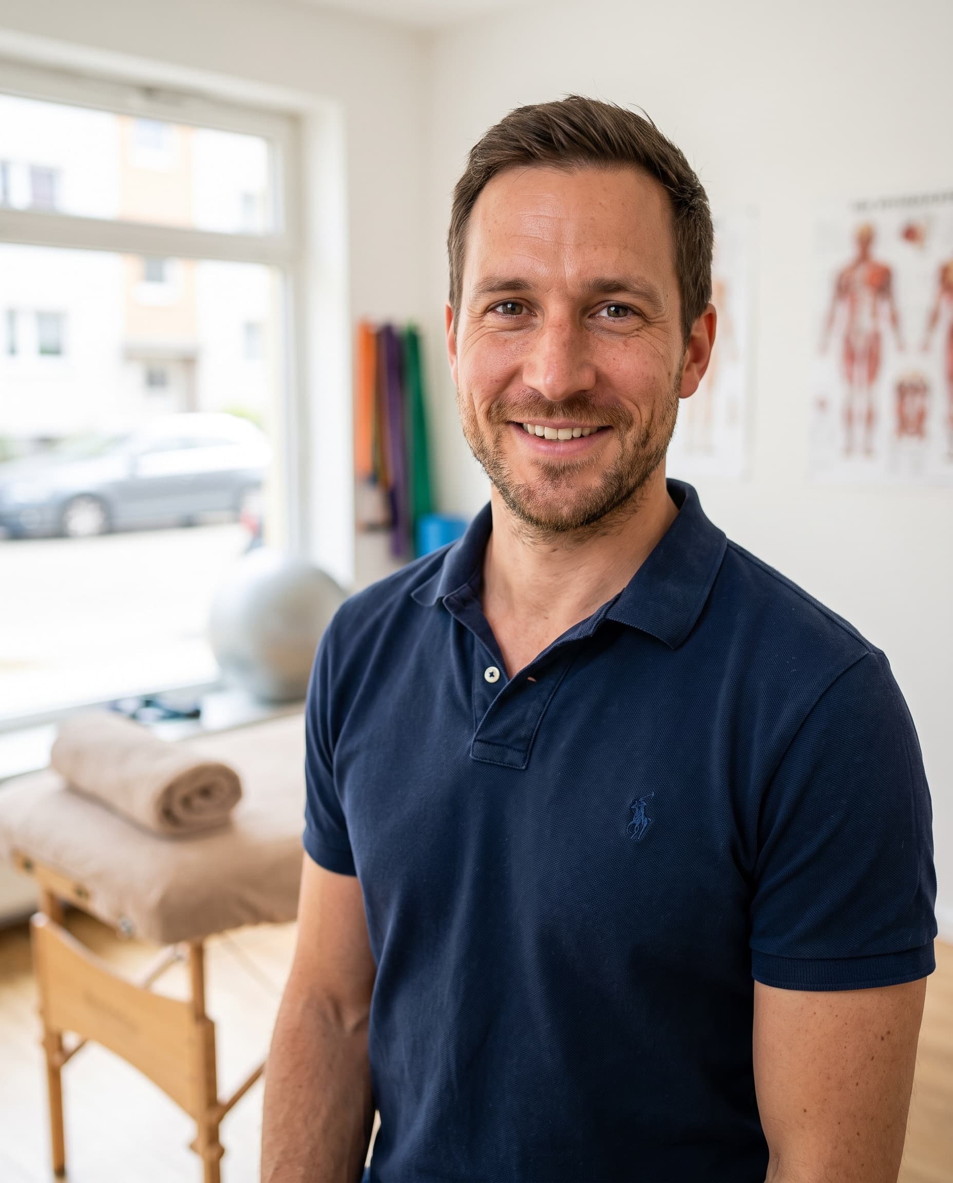 Physiotherapeut bei der Behandlung eines Patienten