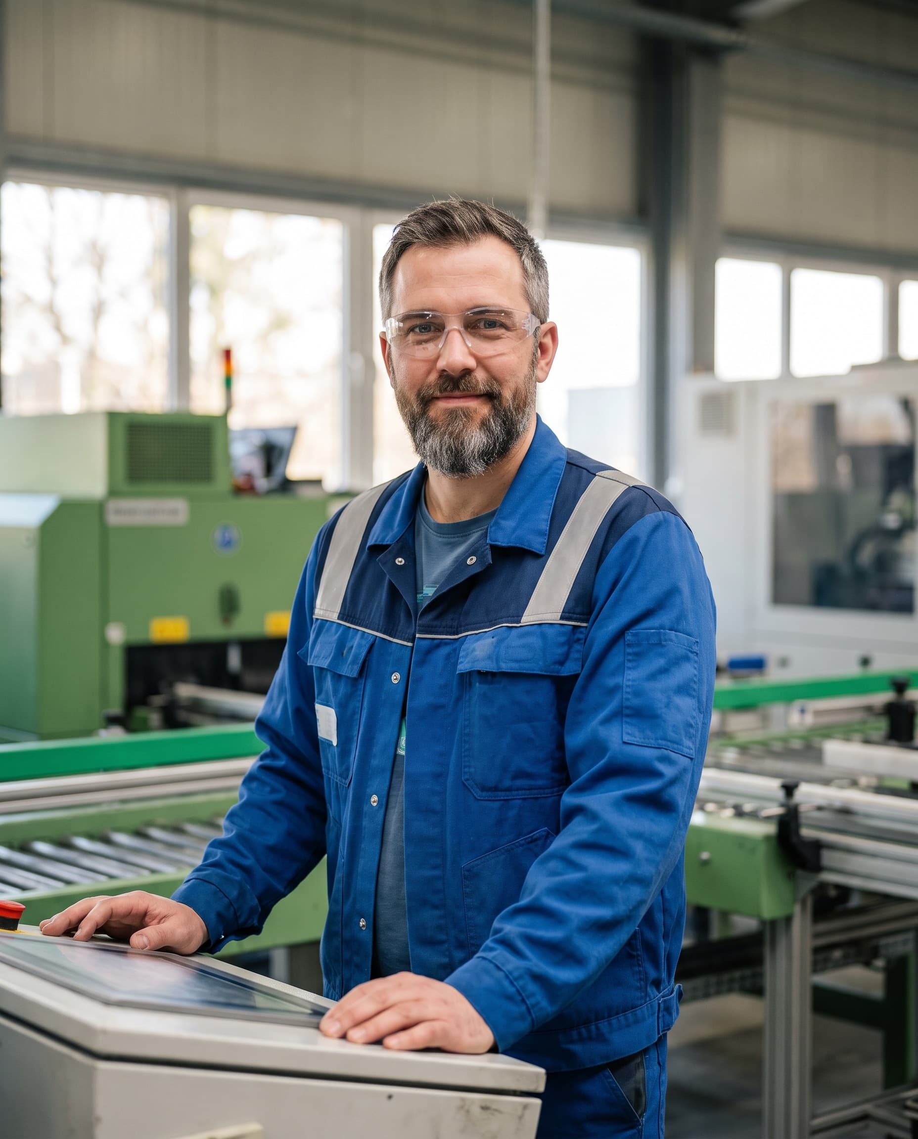 Produktionsmitarbeiter an einer Fertigungslinie